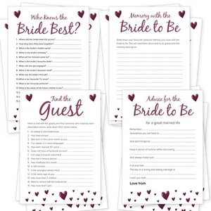 Hen Night Party Games Accessories | Who Knows The Bride Best | Advice To Bride - Picture 1 of 39