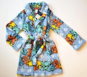 NEW POKEMON BOYS SIZE 10 OR 12 SOFT PLUSH ROBE WITH BELT PIKACHU NWT - Picture 1 of 2