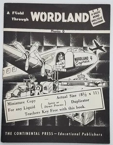 Continental Press Flight Through Wordland Miniature Teacher Sample Book 1940s - Bild 1 von 3