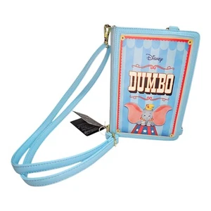 Loungefly Disney Dumbo Book Series Convertible Crossbody Bag Purse Blue Circus - Picture 1 of 17