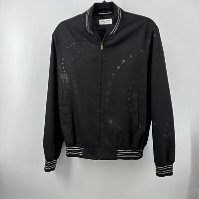 Chaqueta Bomber Saint Laurent Para Hombre Negra Patrón Galaxia Talla 50 175/100A Usada Foto 1 de 4