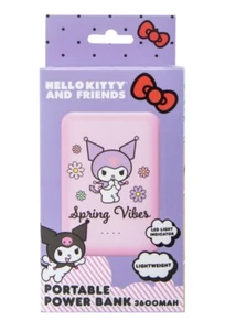 Câble de charge banque d'alimentation portable Hello Kitty Kuromi Spring Vibes 3600 MAH - NEUF - Photo 1 sur 4