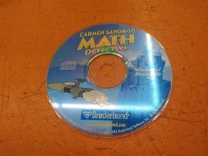 ⭐️⭐️⭐️⭐️⭐️ Broderbund Carmen Sandiego Math Detective 1998 CD Game - Picture 1 of 2