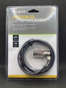 Targus Defcon CL Laptop Cable Lock 6.5 feet PA410U1 Combination - Picture 1 of 2