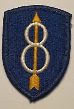 WWII US Army Patch 8th Infantry Division Cut Edge Embroidered Military Badge