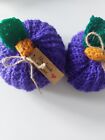 Handmade Crochet Set Of Two Pumkins