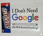 Humorous Funny Vinyl Decal Google Wife Themed Glass Metal Plastic Surfaces