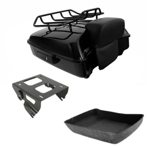Chopped Trunk Top Rack Solo Mount Fit For Harley Touring Road King 2014-23 - Picture 1 of 12