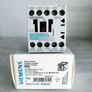 3RH1122-1BB40 NEW IN BOX Siemens contactor 3RH1122-1BB40 DC24V 1 PCS Fast ship - Picture 1 of 6