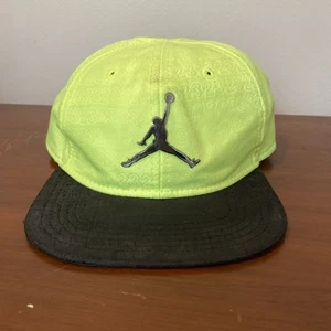 Michael Jordan Jump Man Hat Toddler Sun Protection Lime Green Black Brim - Picture 1 of 11