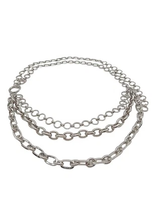 MAX & CO. Cintura con catena Donna Cintura argento stile casual - Immagine 1 di 4