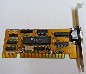 Vintage Cimetrics TC-200 ST16C550CP BC 9802 16 Bit SERIAL ISA Karte #GK11998 - Afbeelding 1 van 3
