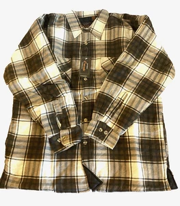 Chaqueta The Original Cascade Para Hombres Talla GRANDE Algodón con Nylon Marrón Cuadros NUEVA De Colección - Imagen 1 de 15