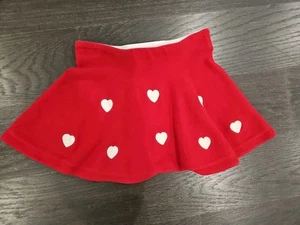 Gonna rossa H&m con cuori bianchi 2T - Foto 1 di 3