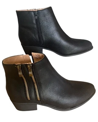 Journee Collection Mujer 9 Negro Jayda Botín Cremallera Lateral Botines Nuevo en Caja Foto 1 de 4