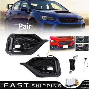 For 2022-2023 Subaru WRX STI DRL Fog Bezel Light Pair sequential LED Turn Signal - Picture 1 of 19