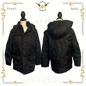 Youth Calvin Klein Jeans Ripstop Military Parka Jacket Size Large (14/16) Black - Picture 1 of 8
