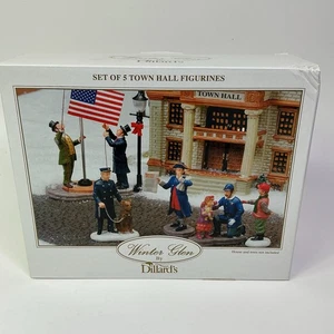 Winter Glen by Dillards Set Of 5 Town Hall Figurines NEW - Picture 1 of 2