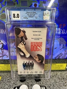 1992 Reservoir Dogs VHS Tape Tarantino Live Home Video Graded CGC 8.0 A+ Sealed - Picture 1 of 10