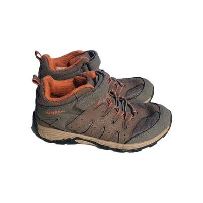 Merrell Little Boys Boots Size 2 Girls Youth Outback Mid Hiking Trail Orange - Image 1 of 4