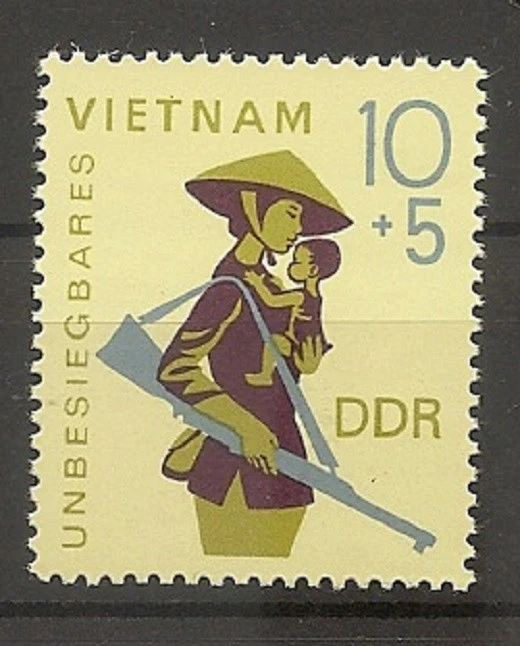 GDR 1968 Semipostal Vietnam War Armed Mother & Child MNH Scott#B147 - Image 1 of 1