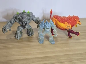 Schleich Eldrador Creatures Stone Monster Ice Monster Lava Lion 2017 Bundle - Picture 1 of 10