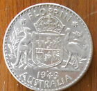 1943 " S " 2/-  Silver TWO Shilling Florin (TWO BOB) KING GEORGE VI  Very Nice
