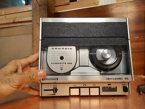 Grundig Stenorette SL, mit Kassette 543 ( 25 min), 30W, als DEFEKT - Bild 1 von 12