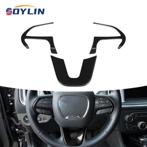 Steering Wheel Moulding Cover Trim Decor for Dodge Challenger Charger 15+ Black - Picture 1 of 8