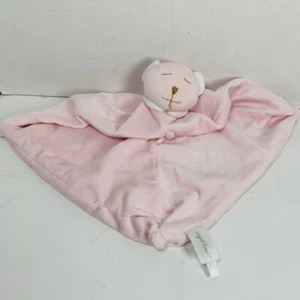Funbath ANGEL DEAR PINK WHITE TEDDY BEAR LOVEY Security Blanket SOFT BABY TOY - Picture 1 of 5
