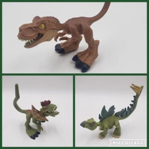 Jurassic World BENDY BITERS Dinosaurier Figuren (3) T-Rex Stegosaurus Dilophosaurus - Bild 1 von 11