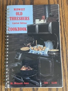 Old Threshers Cookbook Mt Pleasant Iowa 1991 Desmoines Ottumwa Burlington Pella - Picture 1 of 6