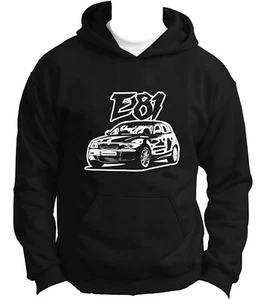 BMW E81 1 Series Hoodie NEW DTG Print Logo Hoody Car Lovers Sweatshirt Gift - Picture 1 of 5