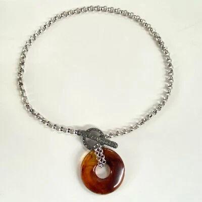 Judith Jack 银色卷链项圈 925 纯银切换扣 Marcasite 16 — 第 1/4 张图片