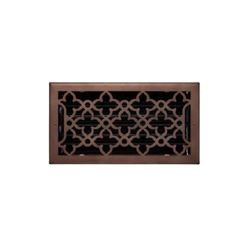 Registro de piso de acero Signature Hardware Ballas - 6" x 12" - Bronce frotado con aceite Foto 1 de 1