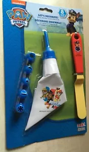 Paw Patrol nuovo con scatola decoriamo! Kit Ghiaccio Sacchetto Frosting 6 Punte Coltello Paletta - Foto 1 di 5