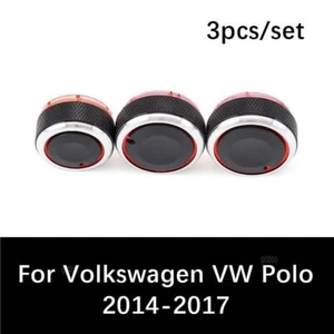 Panel Turning Switch Knob Buttons For VW Polo 14-17 3Pcs Heater A/C Control Knob - Picture 1 of 12