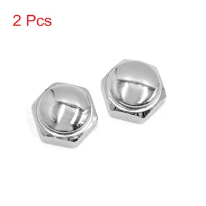 2 Pcs M22x1.0 Thread Metal Motorcycle Steering Wheel Shaft Cap Acorn Hex Nuts - Imagen 1 de 3