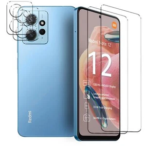Schutzfolie für Redmi Note 12 4G Display Schutzglas 2x Kamera folie glas - Bild 1 von 7