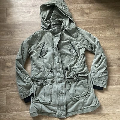 BEBE Womens  hipster biker olive green Green Military Jacket Size Medium - Image 1 of 4