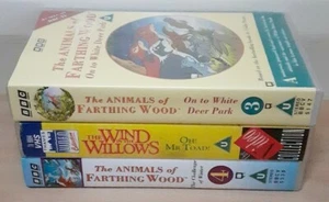 x3 Childrens VHS tapes. Animals of Farthing Wood 3,4, The Wind in the Willows. - Picture 1 of 10
