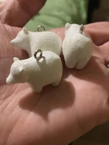 Set di 3 ornamenti in miniatura orso polare - Foto 1 di 2