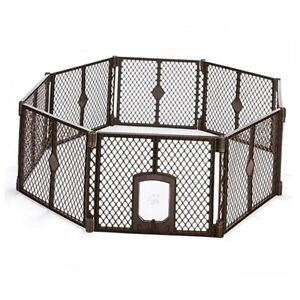 North States Petyard Passage, 8-Panel Pet Containment with Swinging Door
