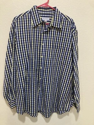 Barry Bricken Shirt XXL, 2XL, 100% cotton, Button Up Long Sleeve Pockets, plaid - Image 1 of 4