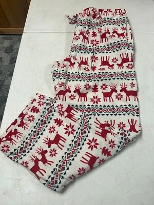 HANNA ANDERSSON FLANNEL HOLIDAY REINDEER FAMILY SLEEP PANTS MENS XL EUC - Image 1 of 3