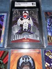 2017 Fleer Ultra Spiderman Venom MM23 Marvel Metal SGC 9 Mint Bonus Marvel Cards
