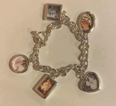 Pulsera Dije Foto Imagen Nuevo Diseño Premier Tono Plata Mini Marcos Elegante Foto 1 de 4