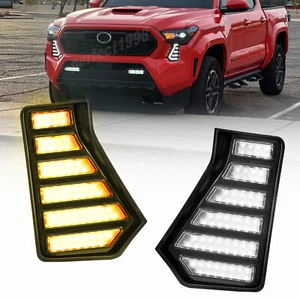LED Fog Lamp for 2024 2025 Toyota Tacoma DRL Daytime Running Lights Turn Signal - Picture 1 of 16