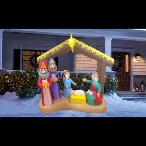 6FT CHRISTMAS LED INFLATABLE NATIVITY SCENE - Bild 1 von 3