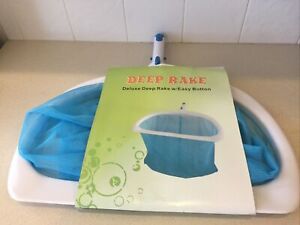  Deluxe Swimming Pool Deep Rake  Heavy Duty with Easy Button Release 